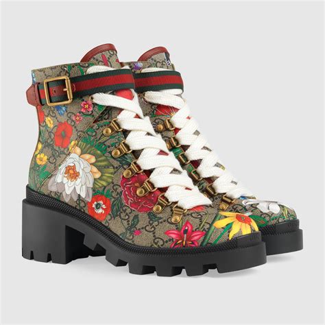 gucci flora ankle boots